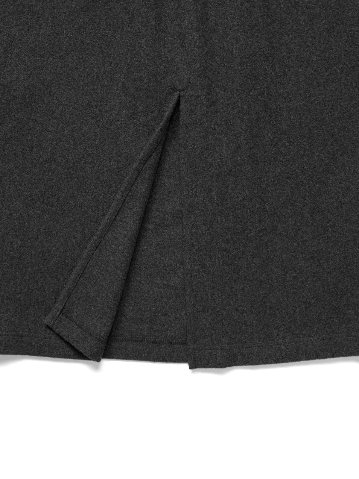 Super180’s WOOL FLEECE SKIRT｜TOP GRAY