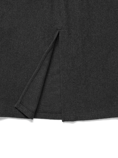 Super180’s WOOL FLEECE SKIRT｜TOP GRAY