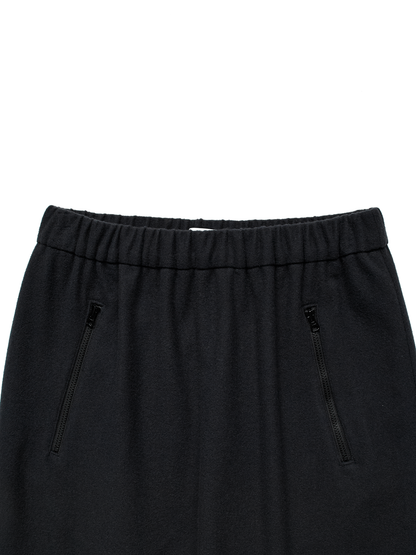 Super180’s WOOL FLEECE SKIRT｜INK BLACK
