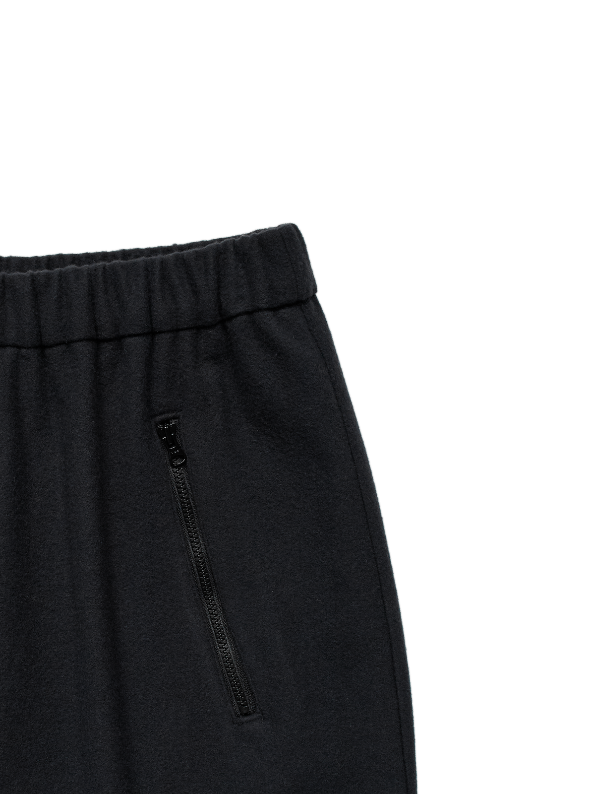 Super180’s WOOL FLEECE SKIRT｜INK BLACK
