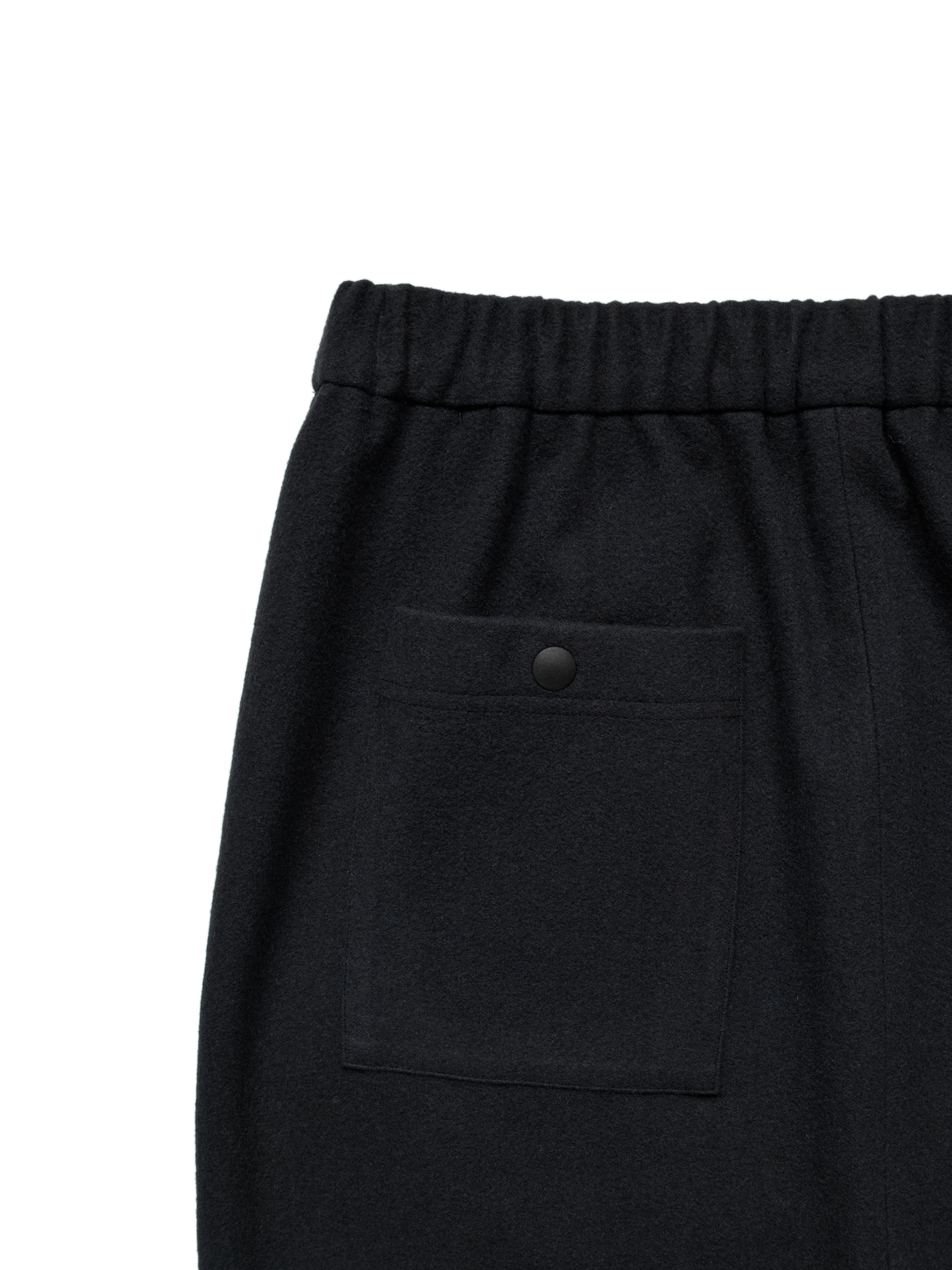 Super180’s WOOL FLEECE SKIRT｜INK BLACK