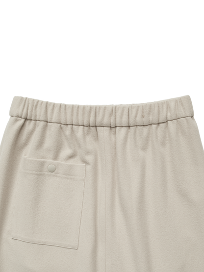 Super180’s WOOL FLEECE SKIRT｜PARCHMENT