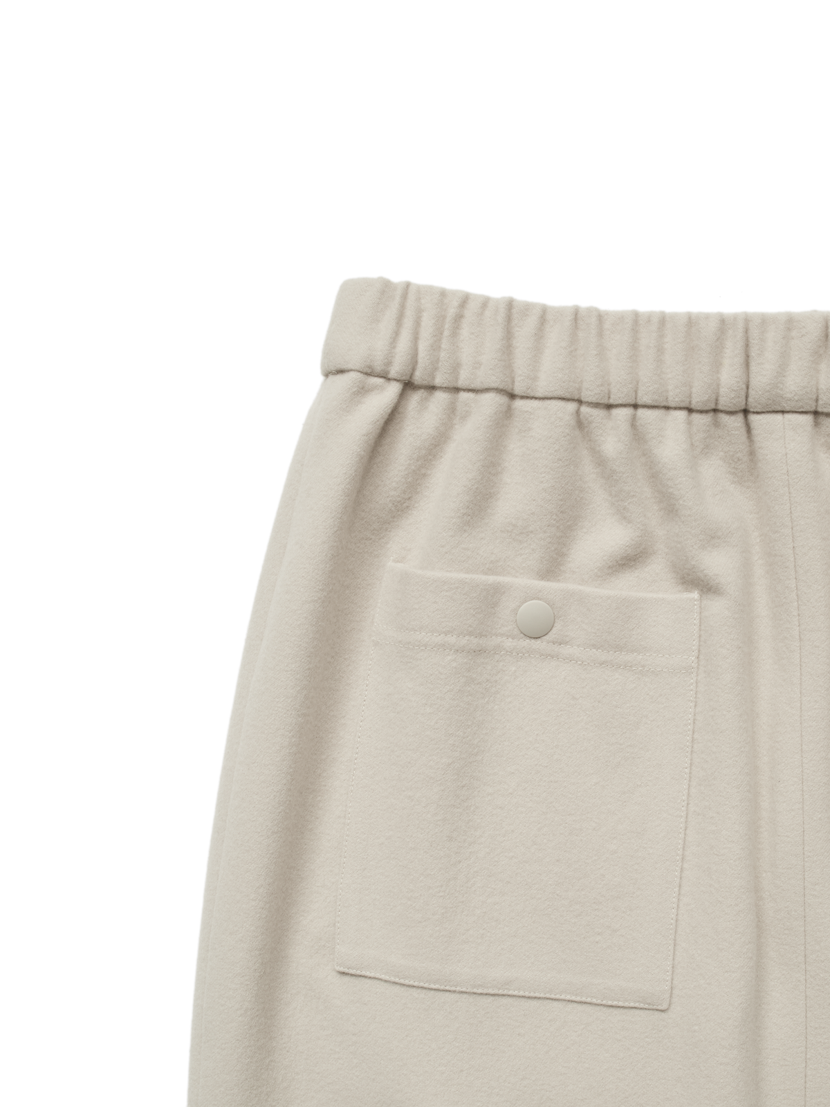 Super180’s WOOL FLEECE SKIRT｜PARCHMENT