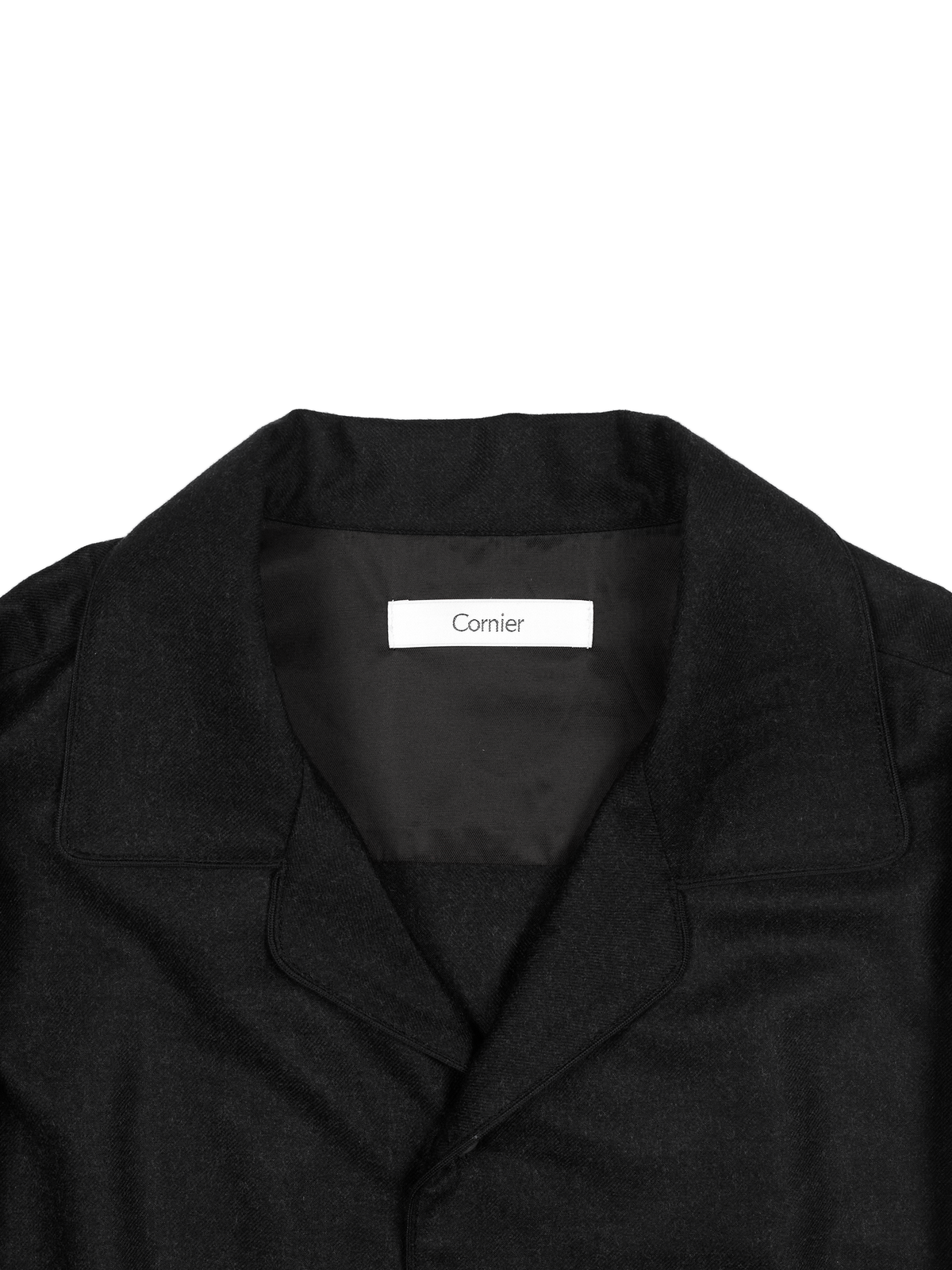 Super160's WORSTED WOOL VIYELLA SHIRTS｜TOP BLACK