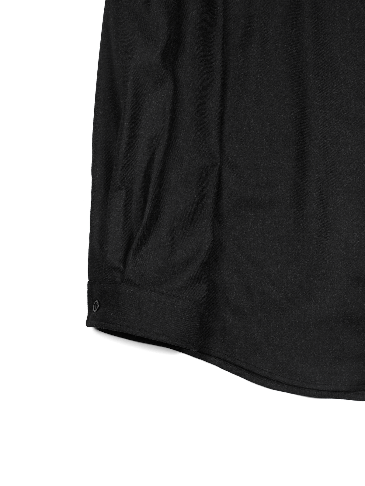 Super160's WORSTED WOOL VIYELLA SHIRTS｜TOP BLACK