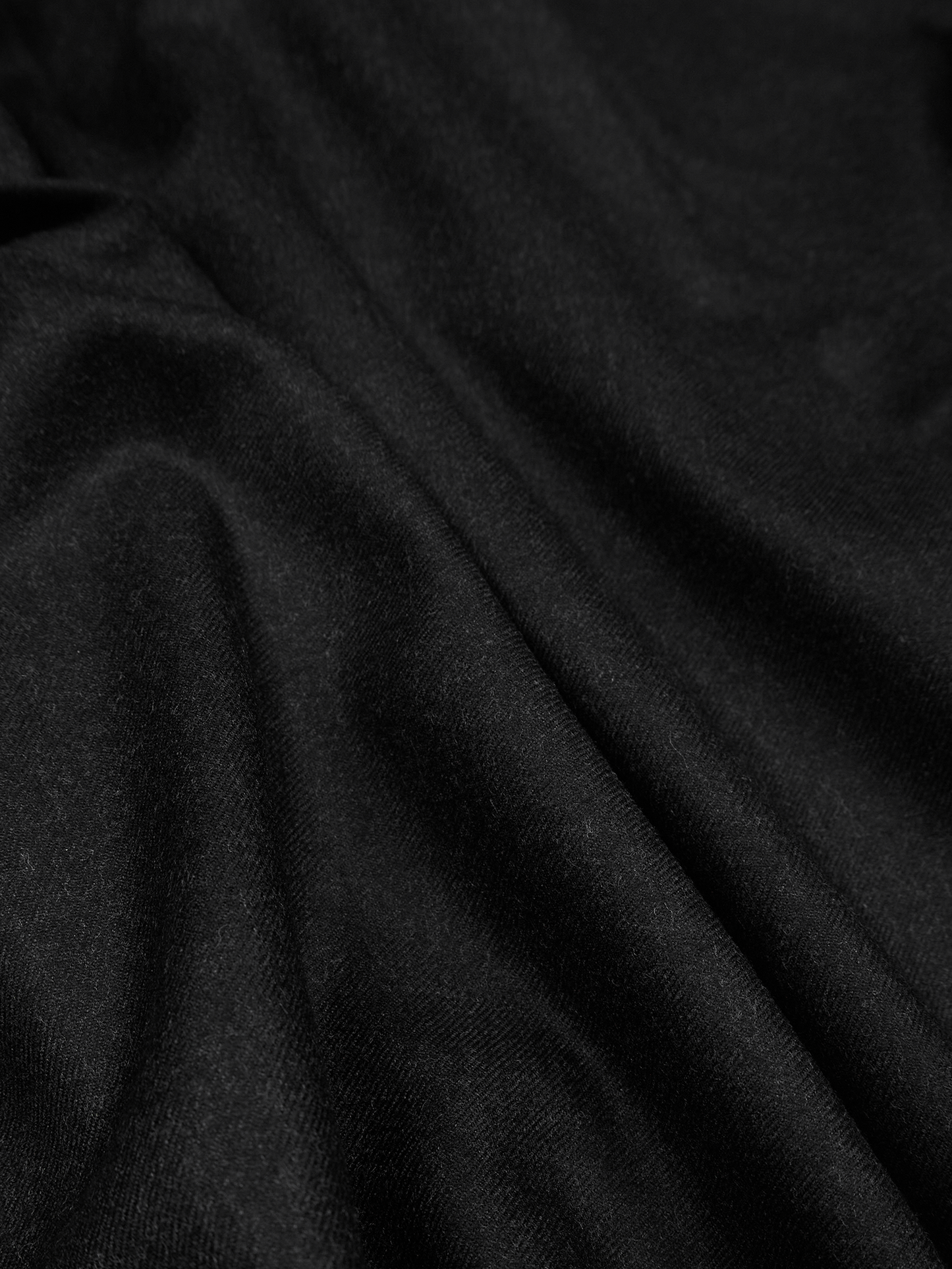 Super160's WORSTED WOOL VIYELLA SHIRTS｜TOP BLACK