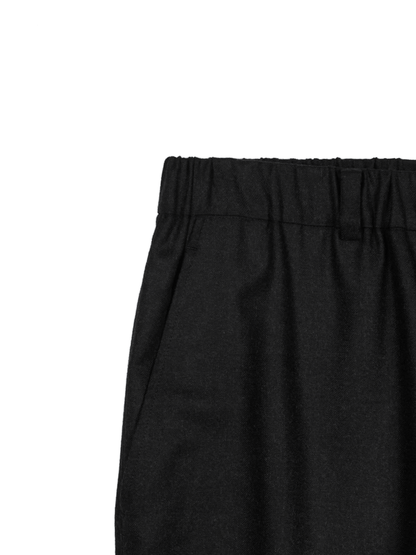Super160's WORSTED WOOL VIYELLA EASY PANTS｜TOP BLACK