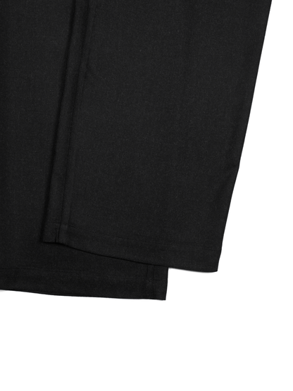 Super160's WORSTED WOOL VIYELLA EASY PANTS｜TOP BLACK