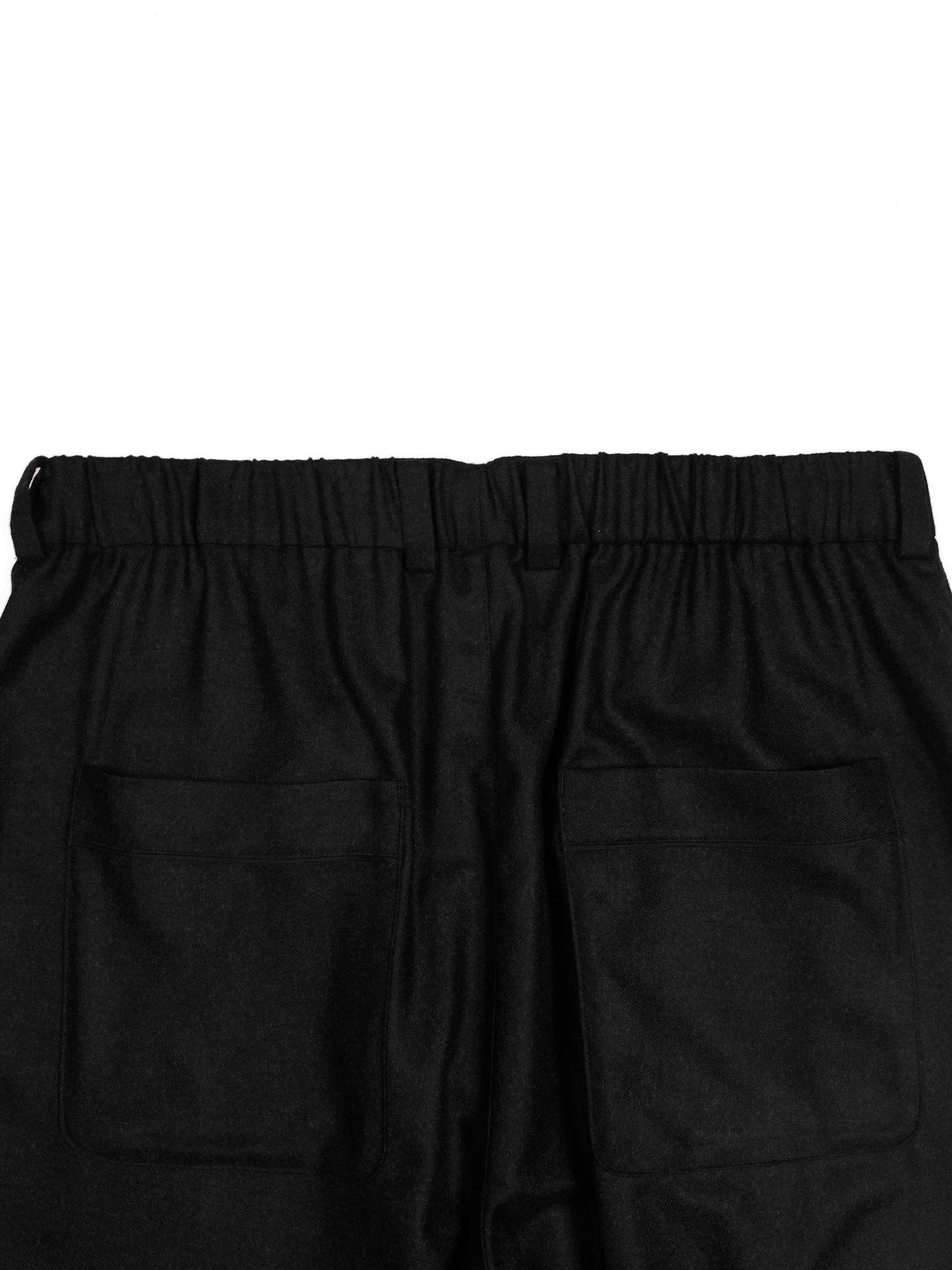 Super160's WORSTED WOOL VIYELLA EASY PANTS｜TOP BLACK