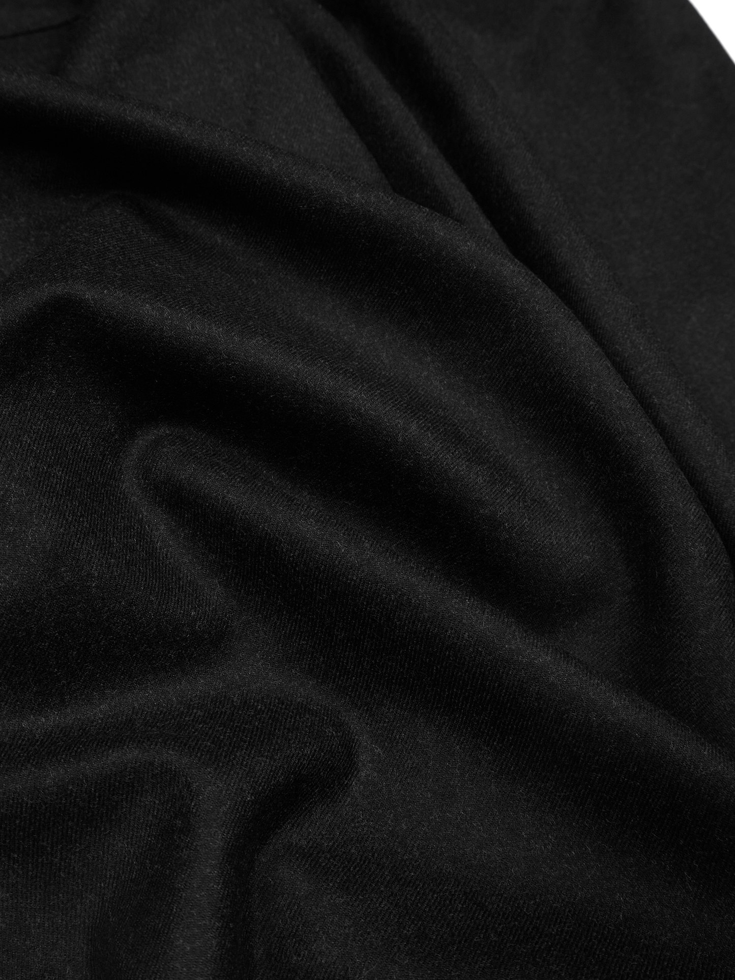 Super160's WORSTED WOOL VIYELLA EASY PANTS｜TOP BLACK