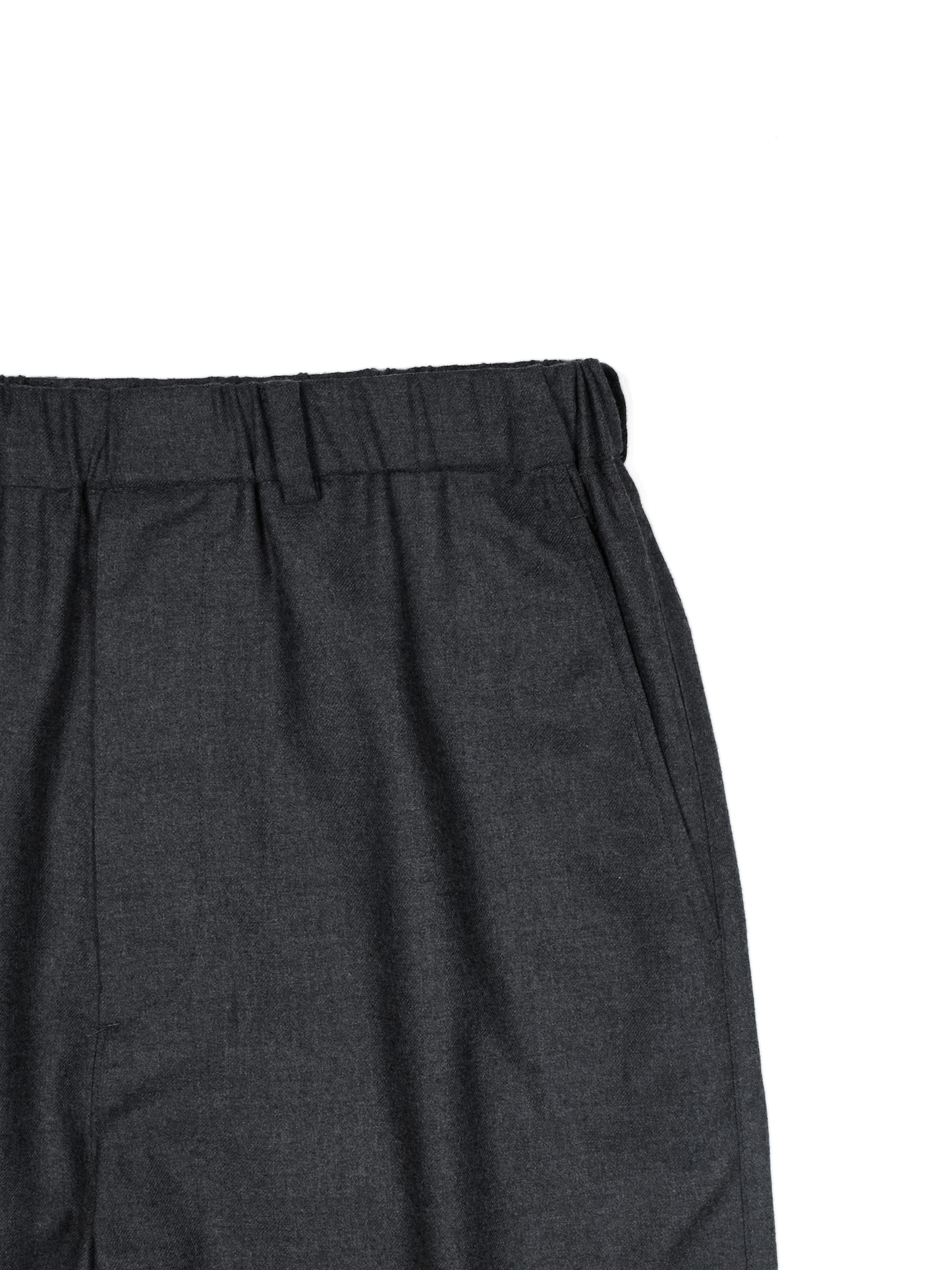 Super160's WORSTED WOOL VIYELLA EASY PANTS｜TOP CHARCOAL