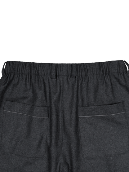 Super160's WORSTED WOOL VIYELLA EASY PANTS｜TOP CHARCOAL