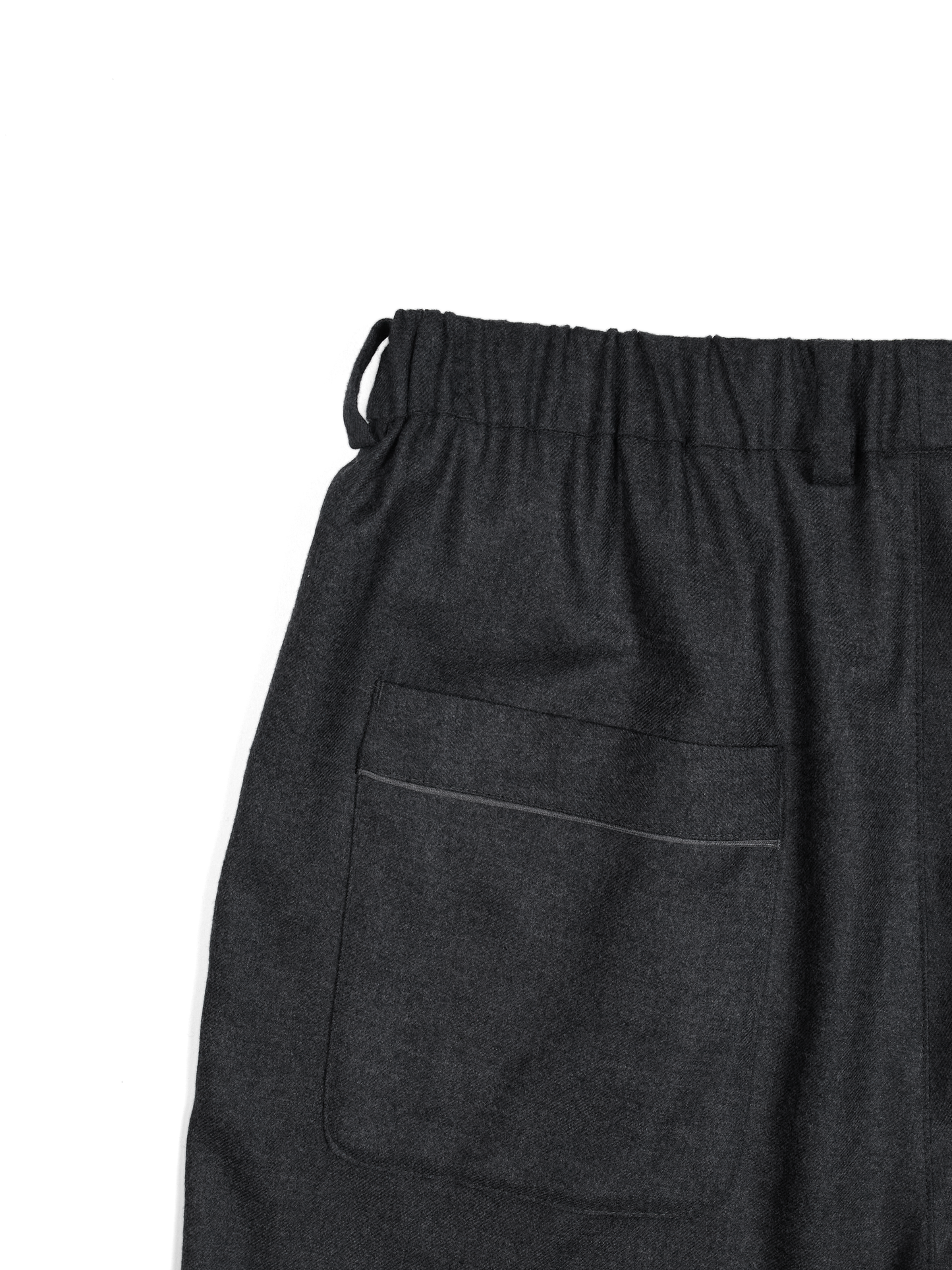 Super160's WORSTED WOOL VIYELLA EASY PANTS｜TOP CHARCOAL