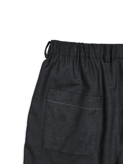 Super160's WORSTED WOOL VIYELLA EASY PANTS｜TOP CHARCOAL