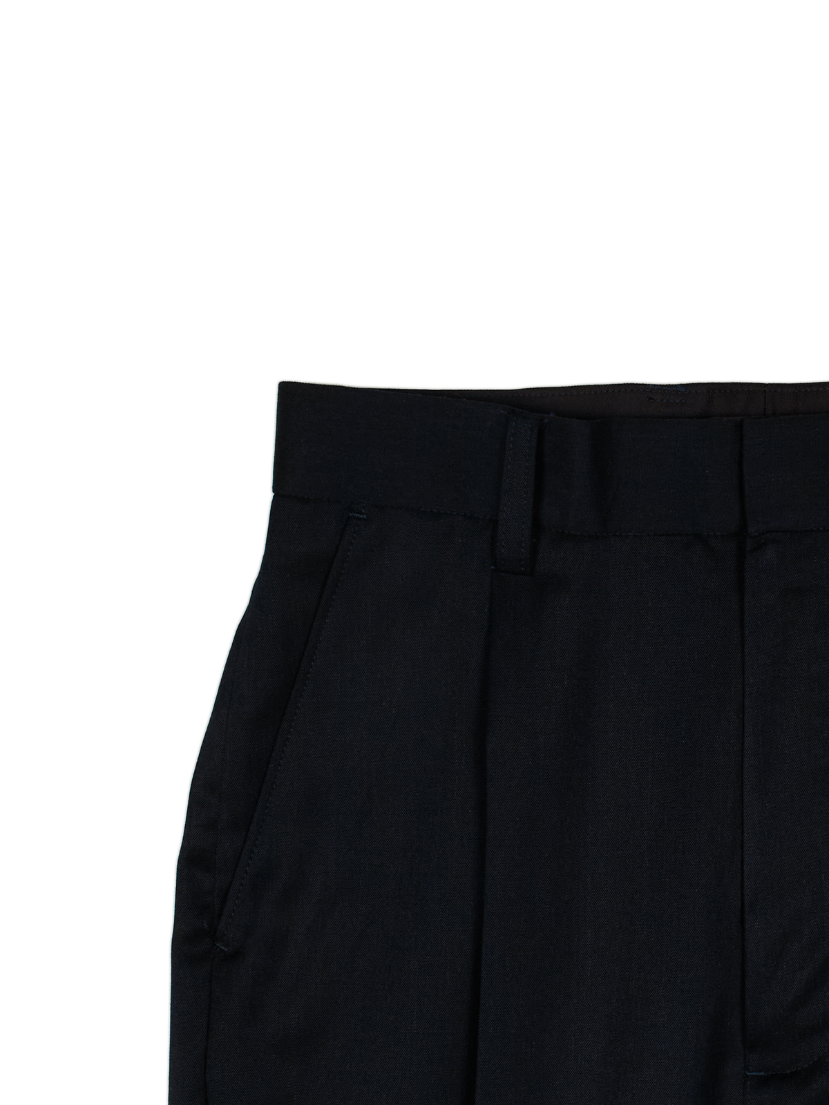 Super130's WORSTED WOOL GABARDINE SLACKS for WOMEN｜TOP D.NAVY
