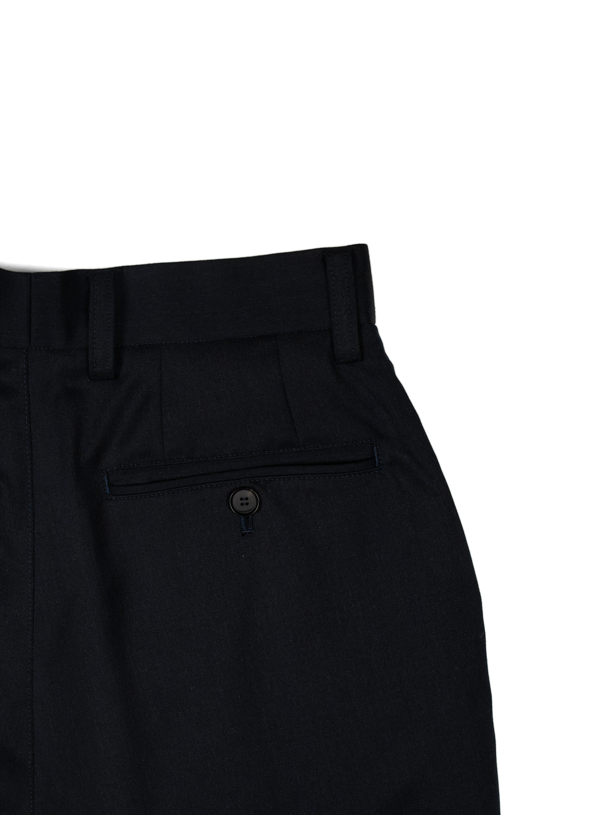 Super130's WORSTED WOOL GABARDINE SLACKS for WOMEN｜TOP D.NAVY