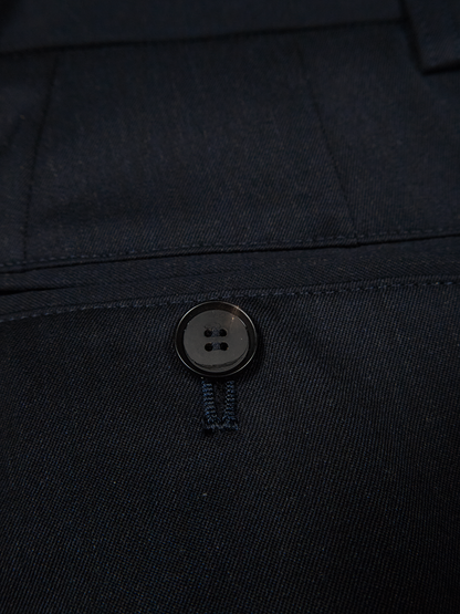 Super130's WORSTED WOOL GABARDINE SLACKS for WOMEN｜TOP D.NAVY