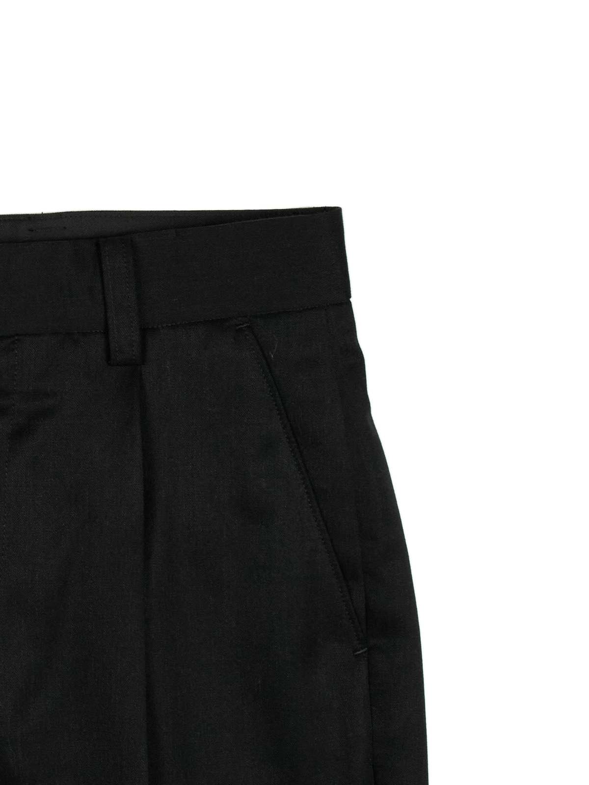 Super130's WORSTED WOOL GABARDINE SLACKS for WOMEN｜TOP BLACK