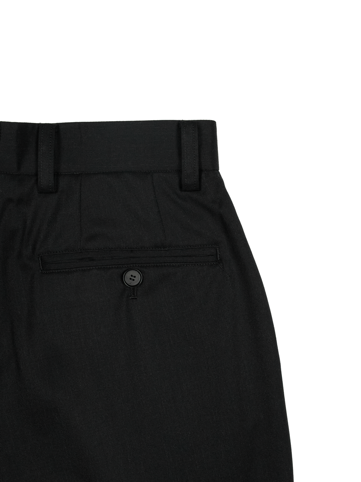 Super130's WORSTED WOOL GABARDINE SLACKS for WOMEN｜TOP BLACK