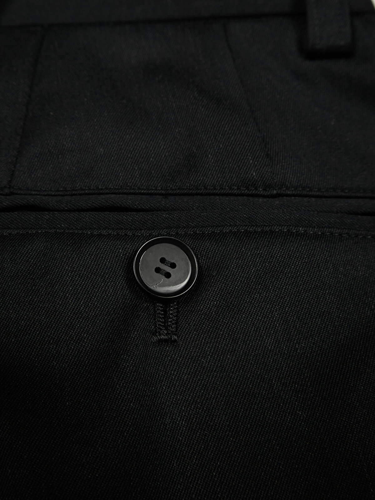 Super130's WORSTED WOOL GABARDINE SLACKS for WOMEN｜TOP BLACK