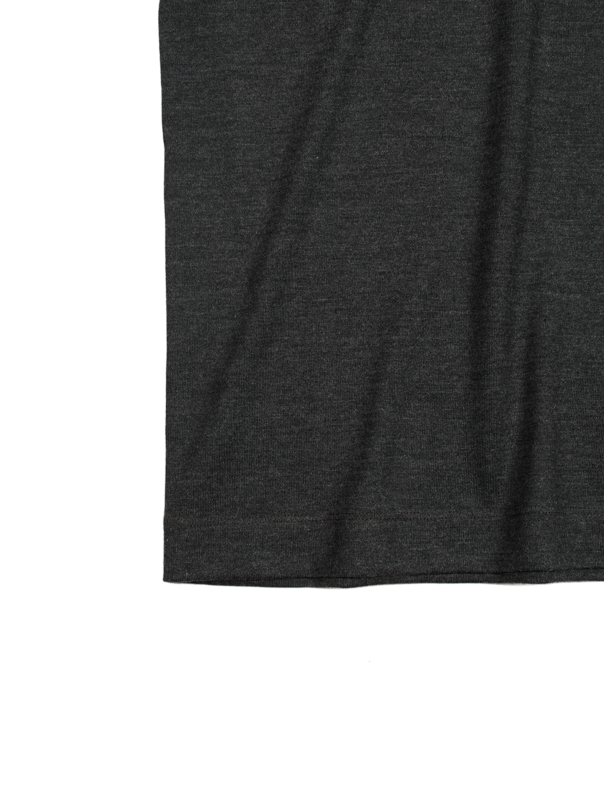 Super160's WORSTED WOOL HEAVY T-SHIRTS HALF SLEEVE｜TOP CHARCOAL