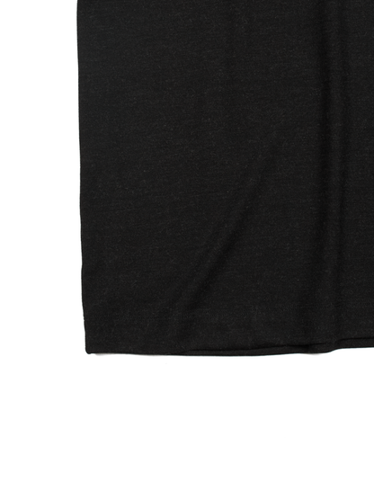 Super160's WORSTED WOOL HEAVY T-SHIRTS HALF SLEEVE｜TOP BLACK