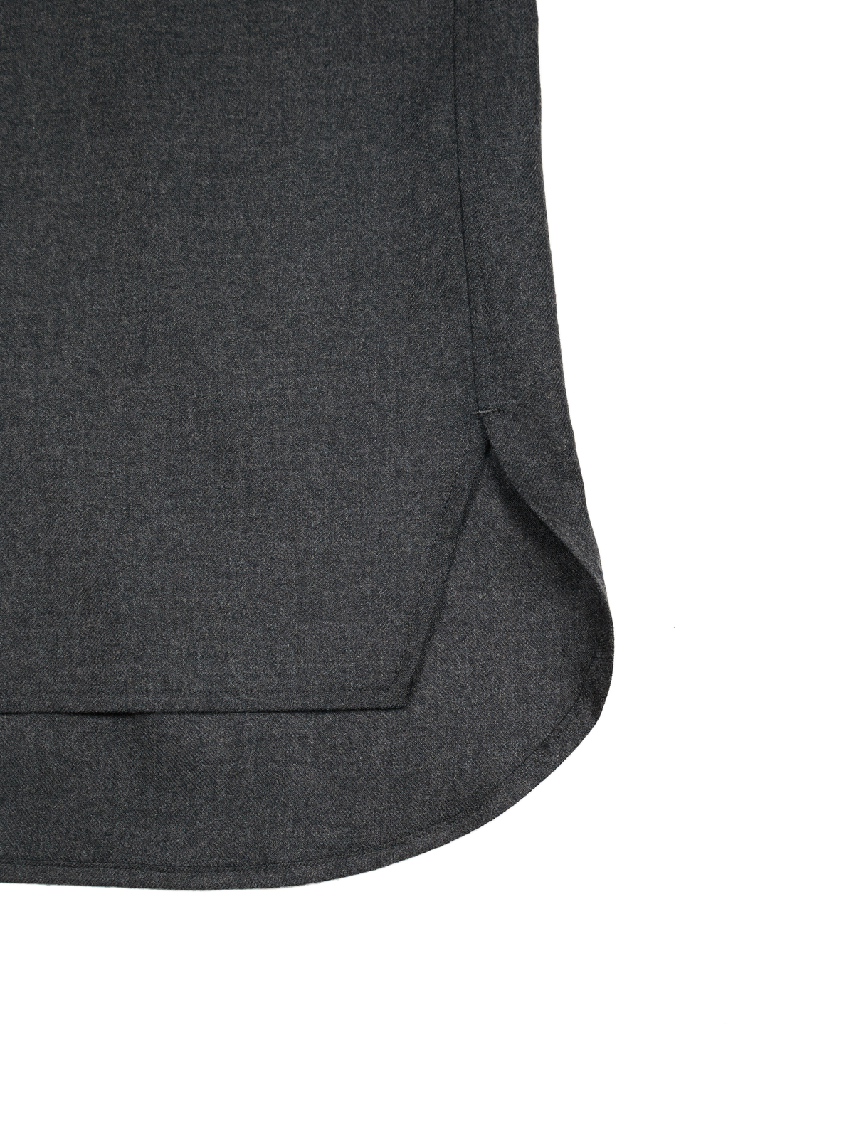 Super160's WORSTED WOOL VIYELLA SHIRTS for WOMEN｜TOP CHARCOAL