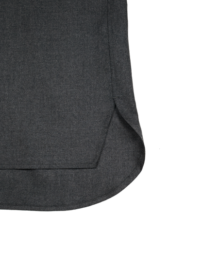 Super160's WORSTED WOOL VIYELLA SHIRTS for WOMEN｜TOP CHARCOAL