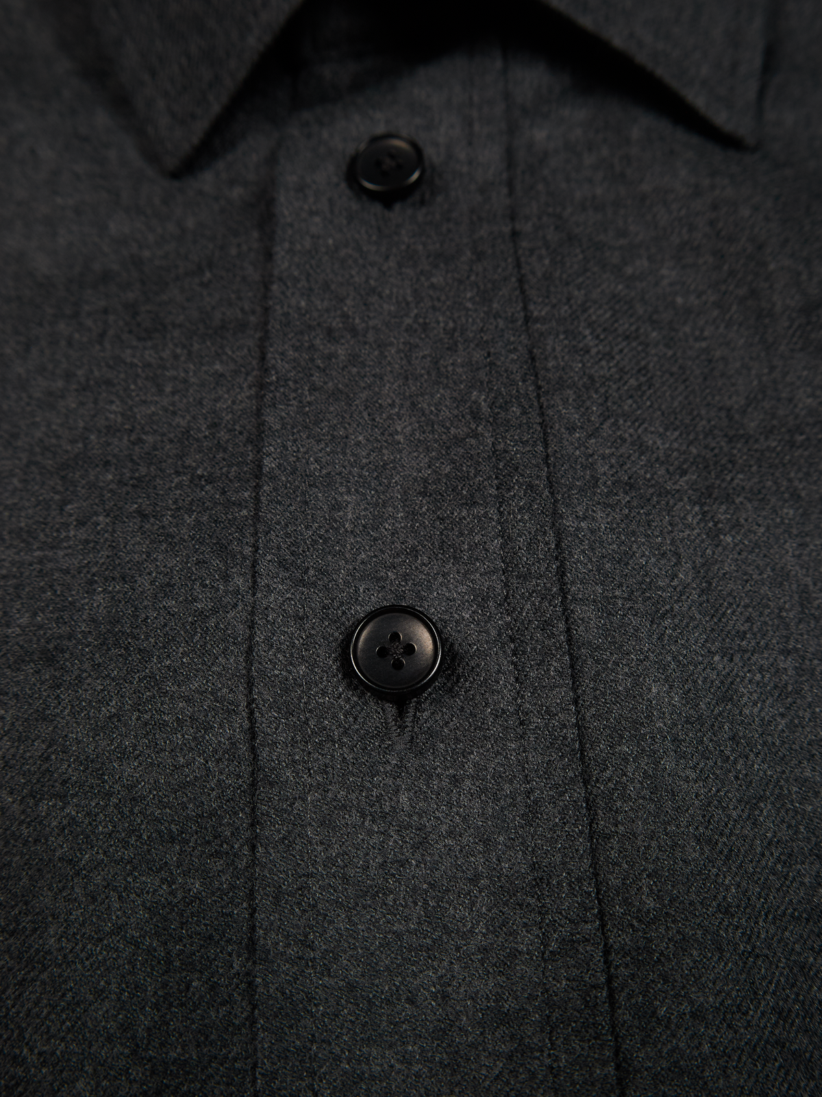 Super160's WORSTED WOOL VIYELLA SHIRTS for WOMEN｜TOP CHARCOAL