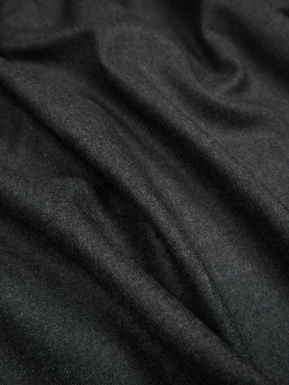 Super160's WORSTED WOOL VIYELLA SHIRTS for WOMEN｜TOP CHARCOAL
