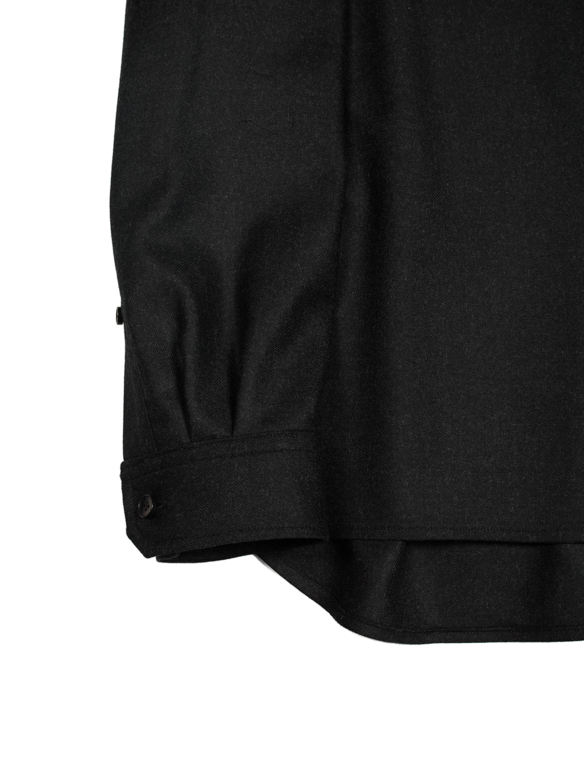Super160's WORSTED WOOL VIYELLA SHIRTS for WOMEN｜TOP BLACK