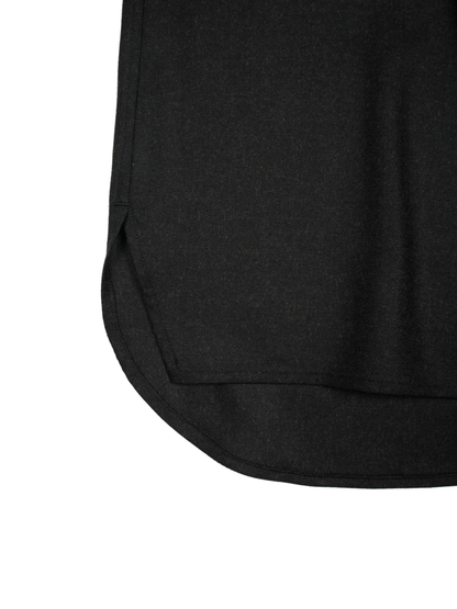 Super160's WORSTED WOOL VIYELLA SHIRTS for WOMEN｜TOP BLACK