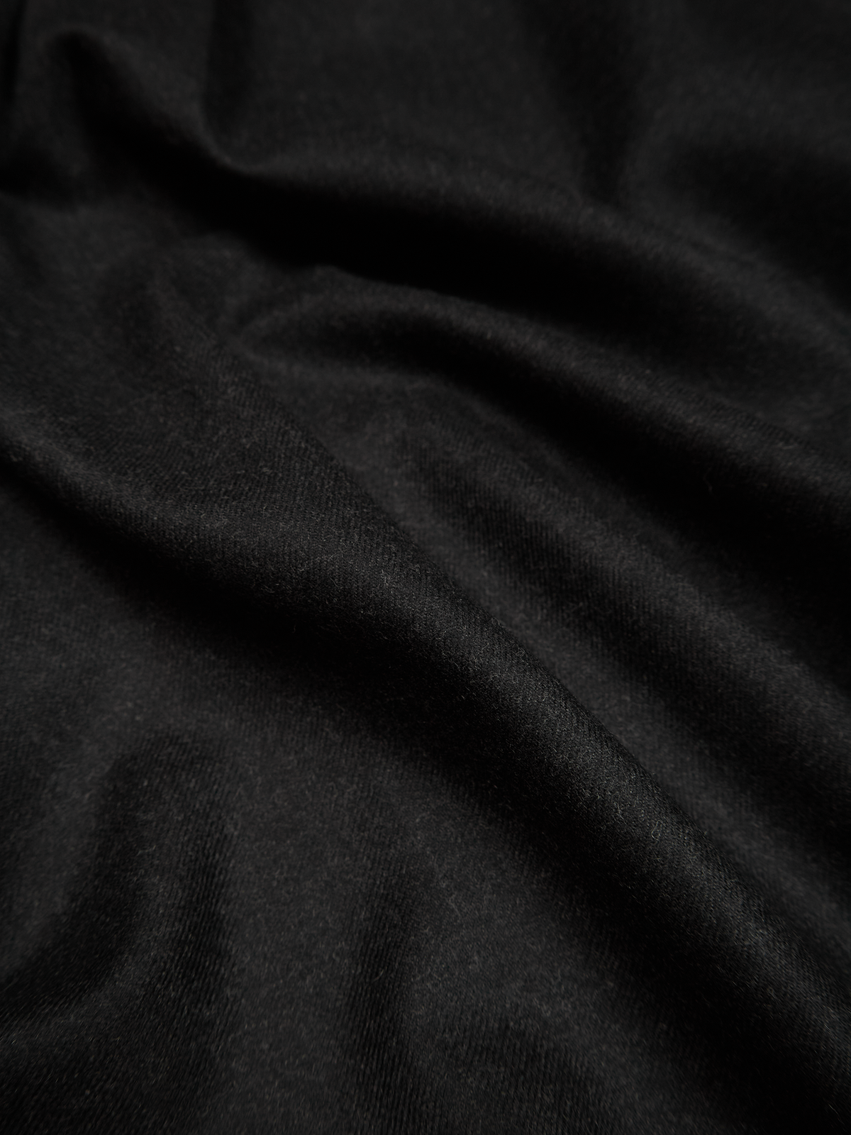 Super160's WORSTED WOOL VIYELLA SHIRTS for WOMEN｜TOP BLACK