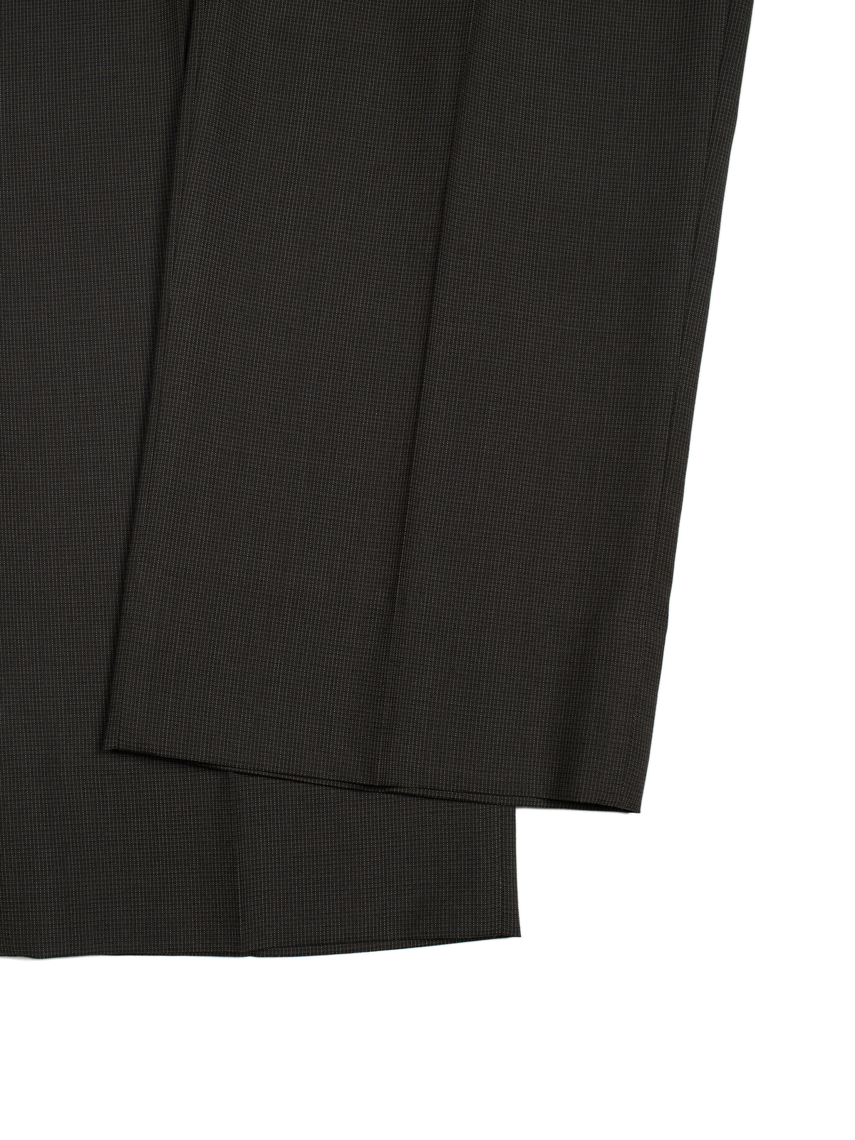 Super130's WOOL/SILK RETRO CHECK SLACKS｜DARK BROWN