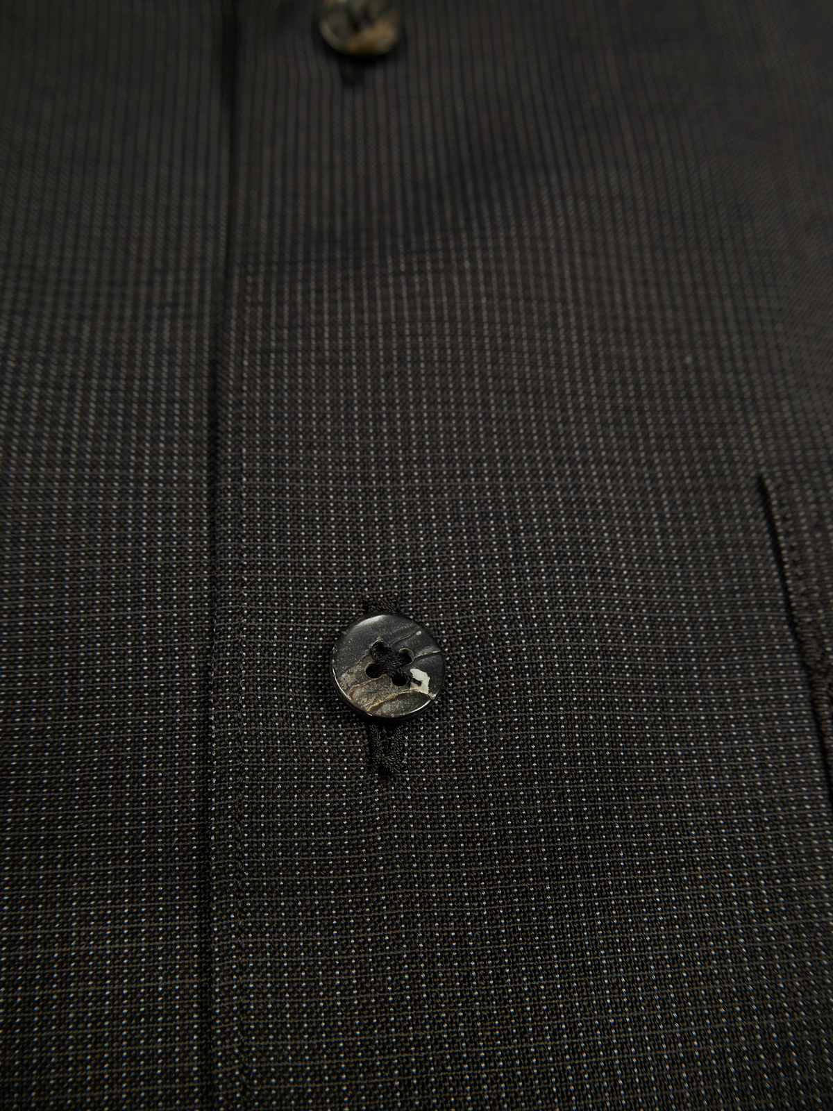 Super130's WOOL/SILK RETRO CHECK OPEN COLLAR SHIRTS｜DARK BROWN