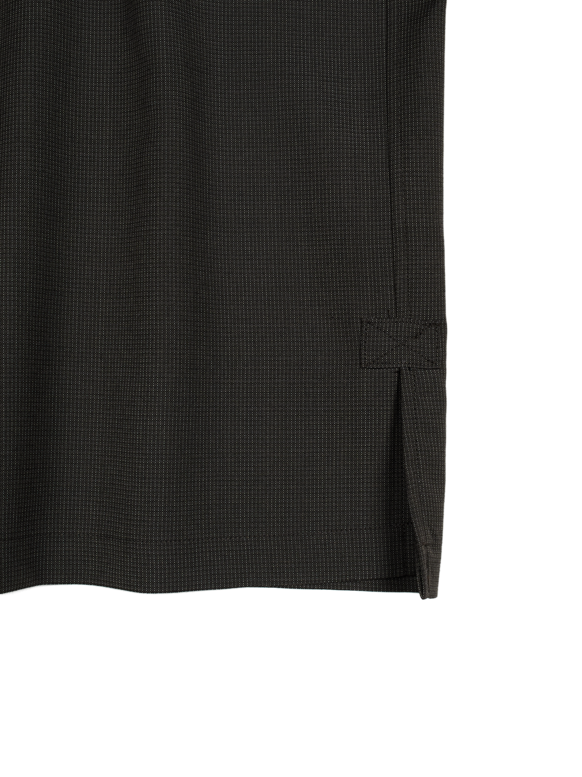 Super130's WOOL/SILK RETRO CHECK OPEN COLLAR SHIRTS｜DARK BROWN