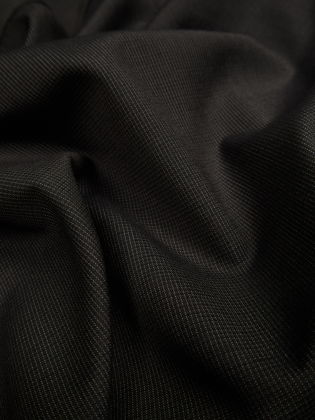 Super130's WOOL/SILK RETRO CHECK OPEN COLLAR SHIRTS｜DARK BROWN