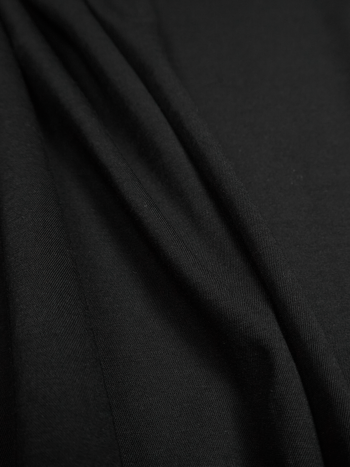 SUPIMA COTTON HIGH TWISTED JERSEY T-SHIRTS｜BLACK