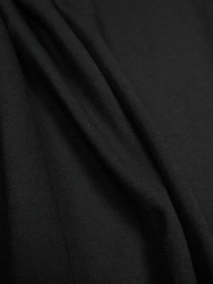 SUPIMA COTTON HIGH TWISTED JERSEY T-SHIRTS｜BLACK
