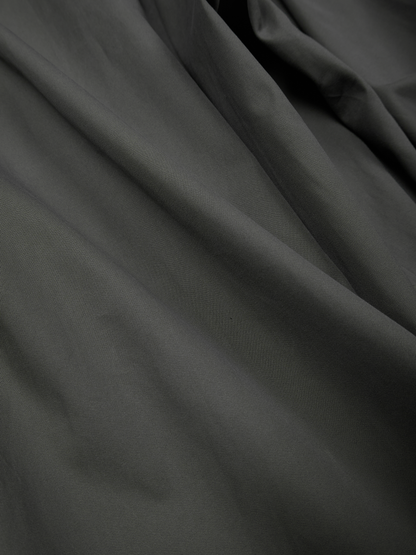 FINX COTTON VOILE LIGHT CHINO OVER SHIRTS｜GRAY