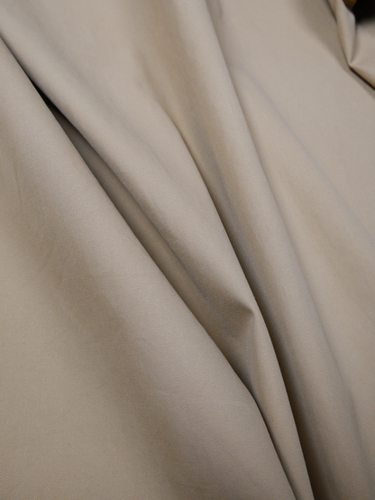 FINX COTTON VOILE LIGHT CHINO OVER SHIRTS｜ASH BEIGE