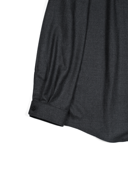 Super160's WORSTED WOOL VIYELLA SHIRTS｜TOP CHARCOAL