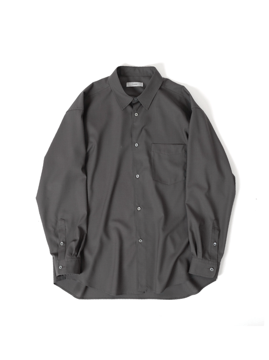 WORSTED WOOL SHIRTS｜CHARCOAL