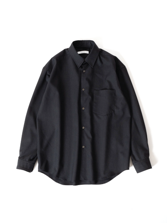 Super130's WORSTED WOOL SHIRTS｜TOP CHARCOAL