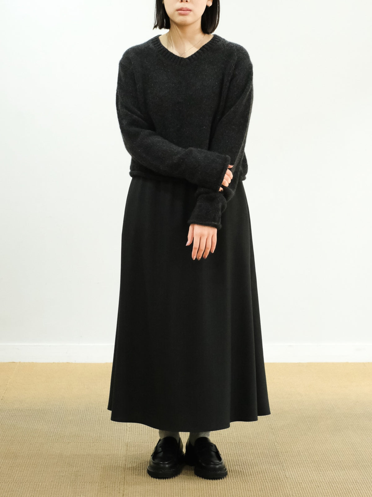Model 159cm size M color CHARCOAL着用