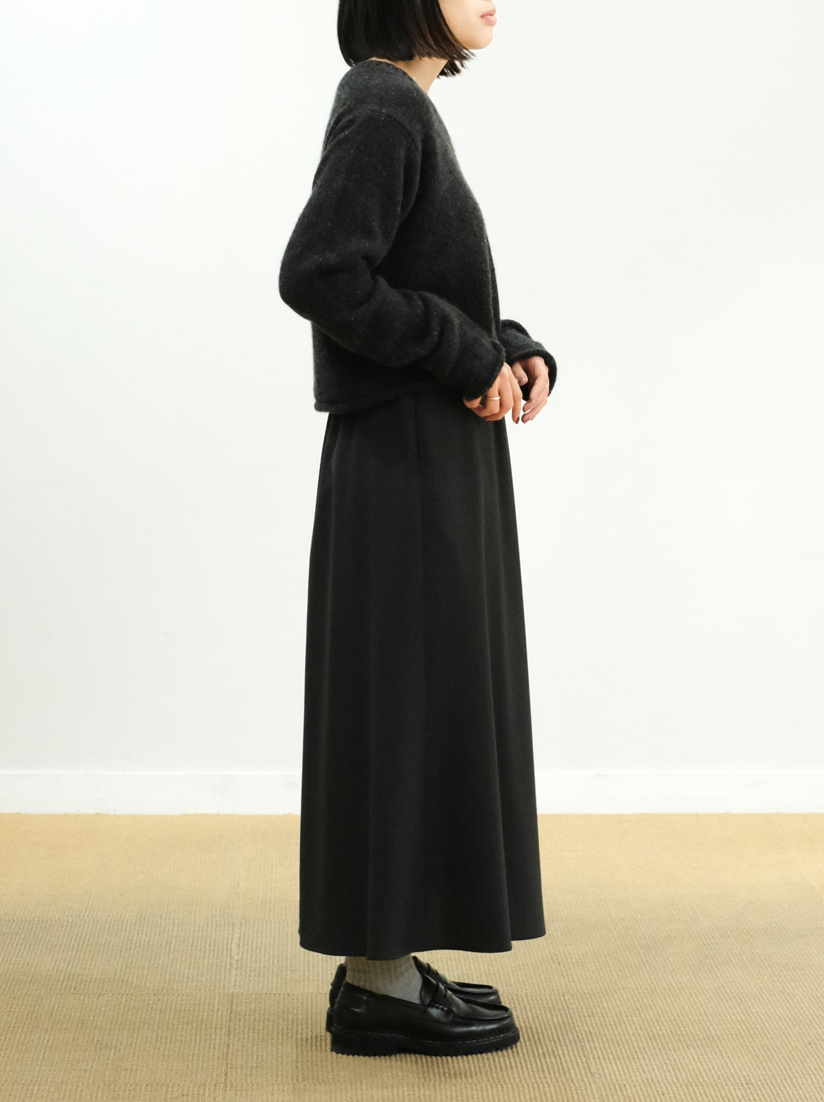 Model 159cm size M color CHARCOAL着用