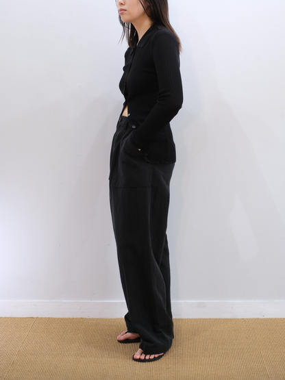 Model 159cm size M color BLACK 着用