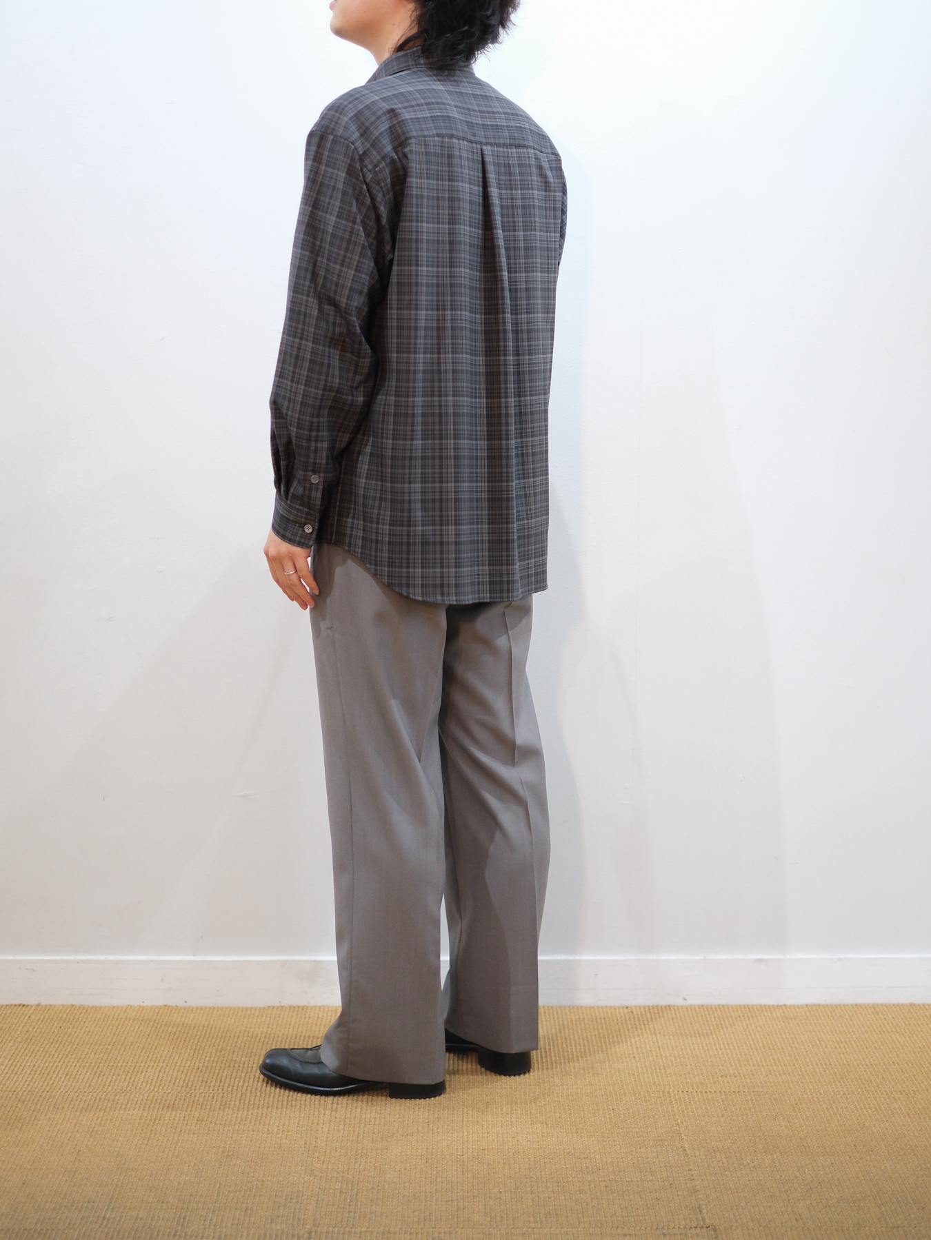 Super180's WORSTED WOOL CHECK SHIRTS|CHARCOAL CHECK – Cornier Super180's WORSTED WOOL CHECK SHIRTS|CHARCOAL CHECK – Cornier