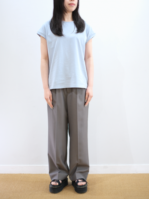 SOFT TWISTED INDIAN COTTON JERSEY FRENCH SLEEVE T-SHIRTS｜MUTED YELLOW