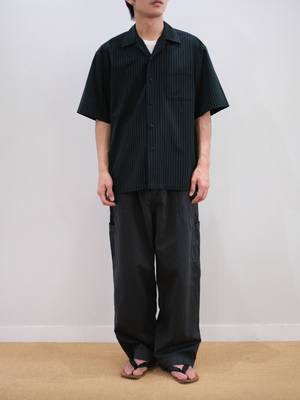 GARMENT DYED FINX COTTON HBT MECHANIC PANTS｜INK BLACK